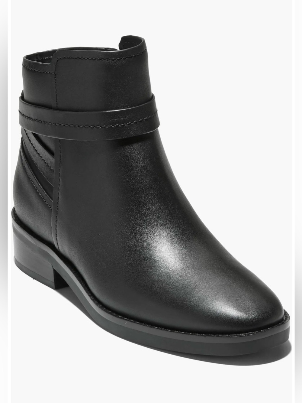 Cole Haan Rosalyn Waterproof Ankle Strap Bootie Black